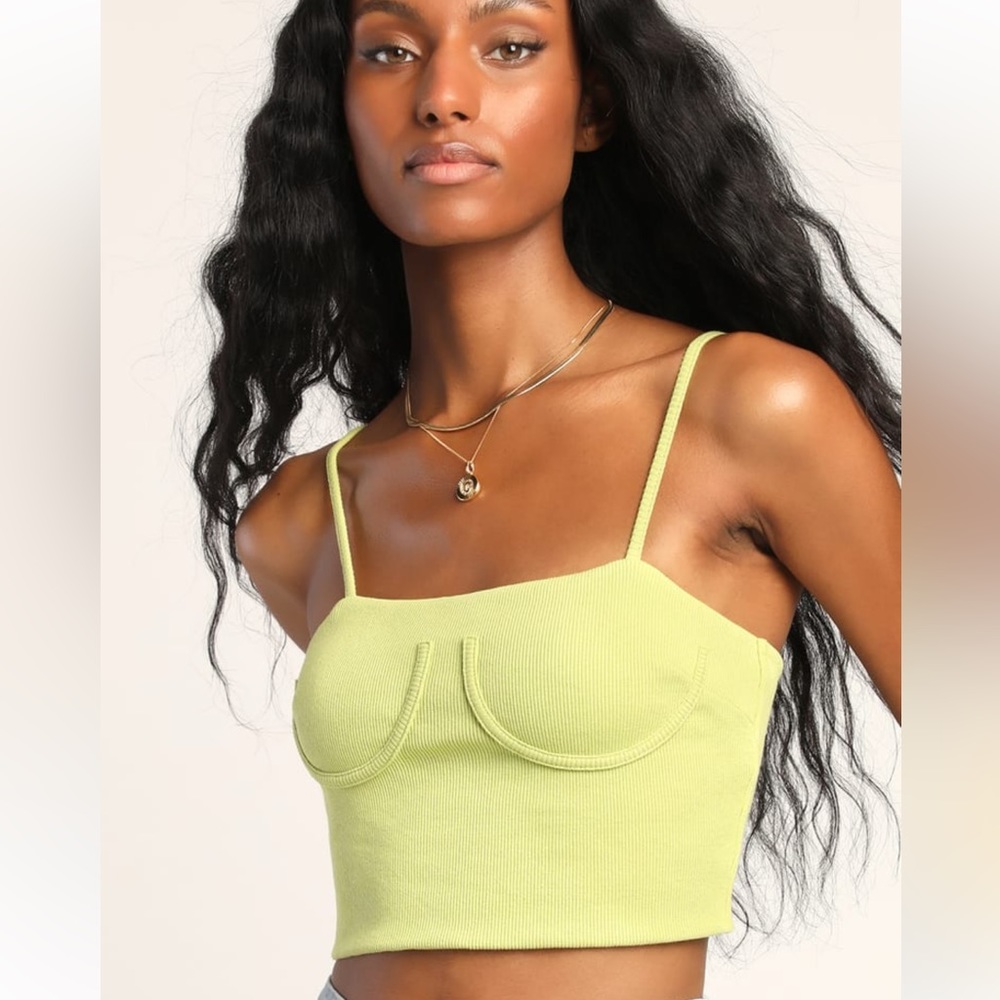 Lime Green Cami Crop Top